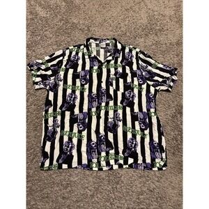 Beetlejuice Camp Hawaiian Shirt Button Up Stripes 3XL Shirt AOP All Over Print